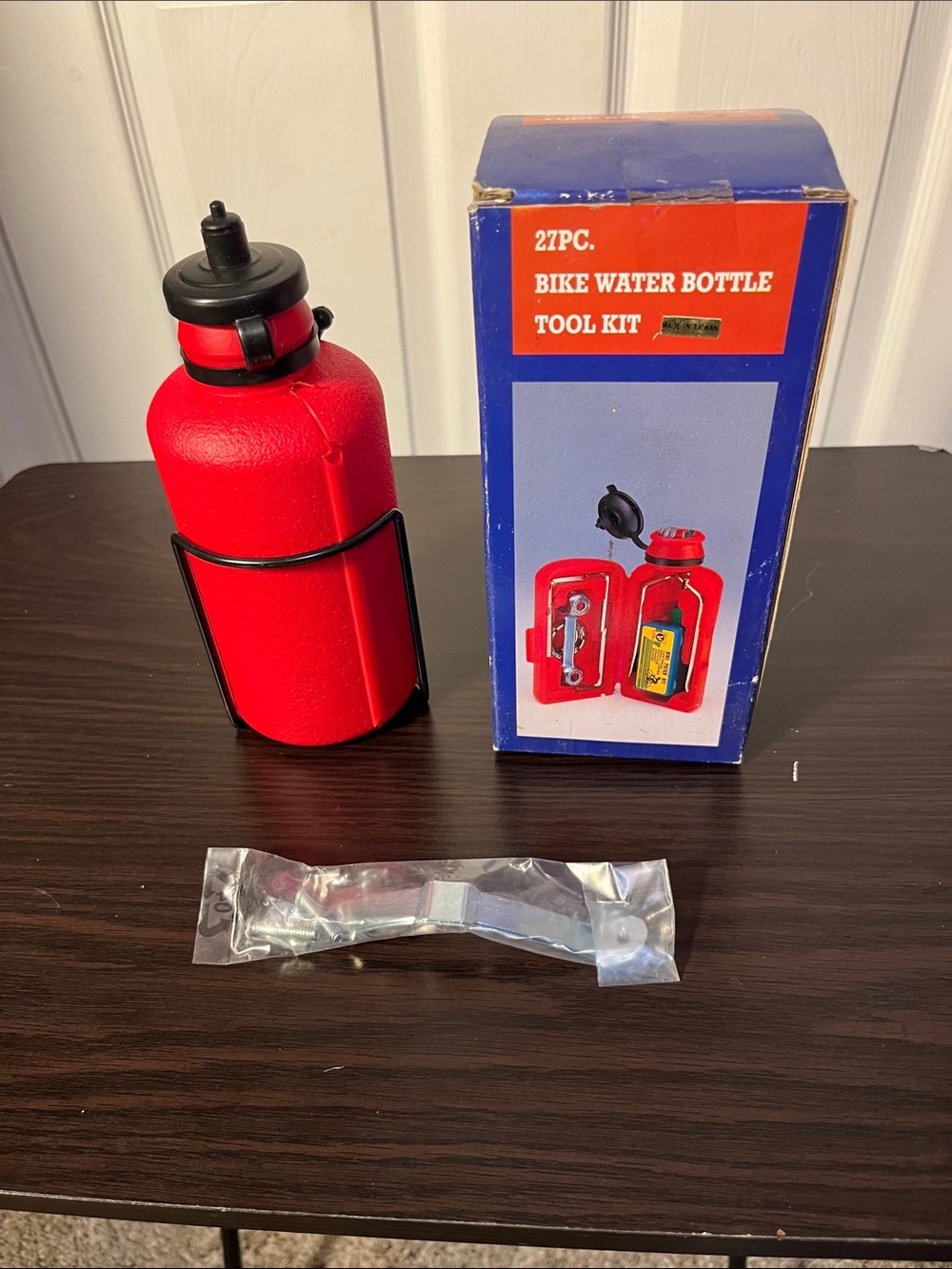 27pc Bike Water Bottle Tool Kit - Red Bottle with Carry Case
